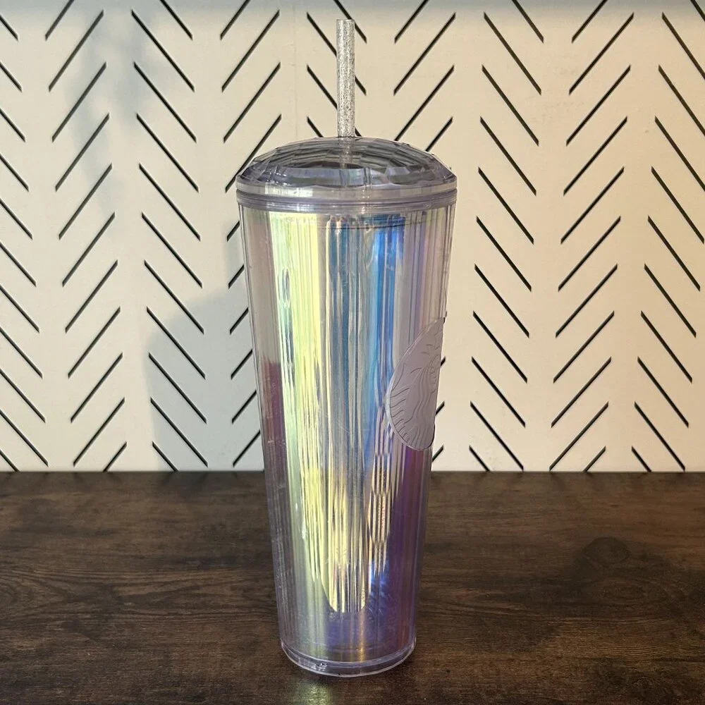 Starbucks 2020 Iridescent Diamond Unicorn Venti Tumbler Cold Cup Dome 24oz READ